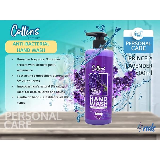 Collins PREMIUM - ANTI-BACTERIAL HAND WASH 500ML - ROYAL OUD + LAVENDER - PROMO PACK - Image 3